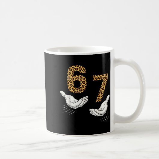 Mug 6-7 Meme Leopard Cheetah Cool Six-seven Funny (Droite)