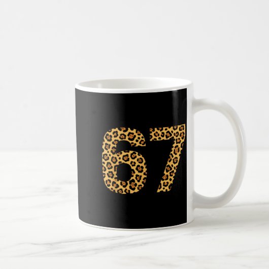 Mug 6-7 Meme Leopard Cheetah Cool Six-seven Funny 67 G (Droite)