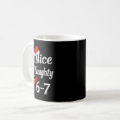 Mug 6-7 Meme Nice Naughty 67 Christmas Brain Rot Funny (Devant gauche)