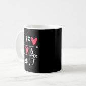 Mug 6 7 Mème Six Sept 67 Drôle Xoxo Jeu Saint-Valentin (Devant gauche)