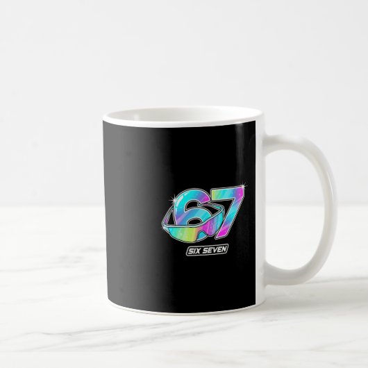 Mug 6 7 Mème Six Sept Sungles Gen Alpha Drôle Design (Droite)