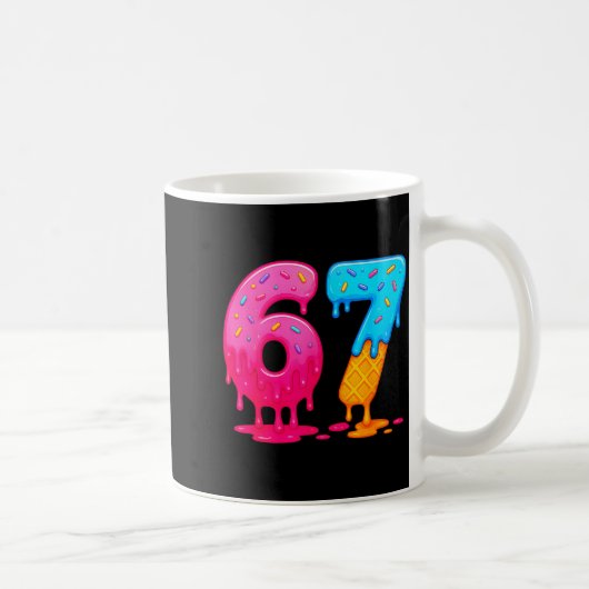 Mug 6 7 Meme Six Seven Goutte de glace (Droite)