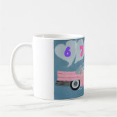 Mug 6 7 Poodle in Pink Classic Car flying in sky  (Gauche)