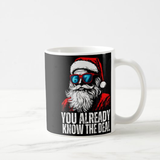 Mug 6 7 Santa Face Six Seven Meme Funny 67 Christmas F (Droite)