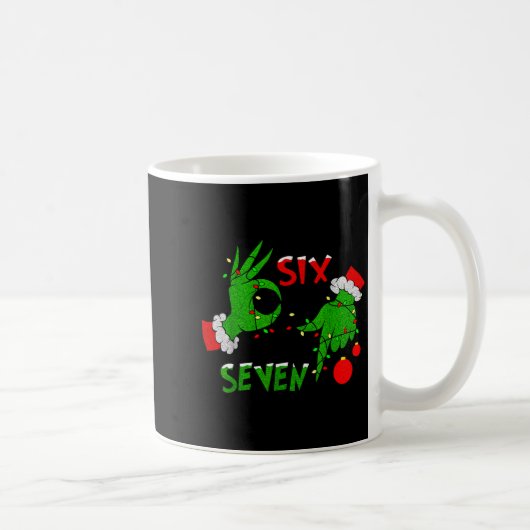 Mug 6 7 Six Seven Hand Gen Z Alpha Meme Slang Xmas Chr (Droite)