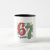 Mug 6 7 Six Seven Main Génération Z Alpha Meme Argot N (Centre)