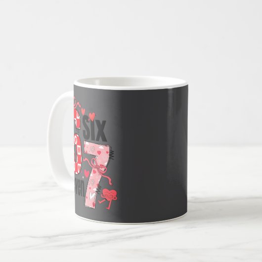 Mug 6 7 Valentine Six Seven Meme Coquette Bow Hearts  (Devant gauche)