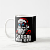 Mug 6 7 Visage de Père Noël Six Sept Meme Drôle 67 Noë (Gauche)