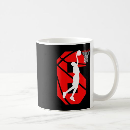 Mug 6 ans 6e anniversaire Boy Basketball amoureux (Droite)
