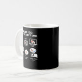 Mug 6 Choses que je fais dans mon temps libre Drôle Fa (Devant gauche)
