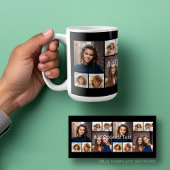 Mug 6 Collage de photos Texte facultatif — CAN Edit Co