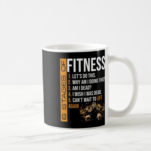 Mug 6 étapes de l'exercice de musculation Fitness (Droite)