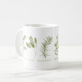 Mug 6 HERBES FRAÎCHES Musique blanche (Devant gauche)