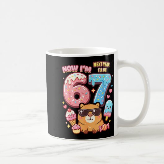 Mug 6 l'année prochaine sera 7 capybara glace 67 meme (Droite)