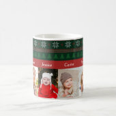 Mug 6 petits-enfants Photo Red Green Christmas Tree (Centre)