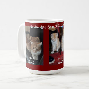 Mug 6 photos de chats et nom, souvenir, créez le vôtre