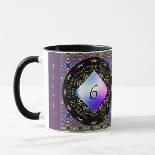 Mug 6e anniversaire de Mariage Amethyst (Gauche)