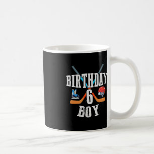 Mug 6e anniversaire Garçon Hockey sur glace 6 ans Anni