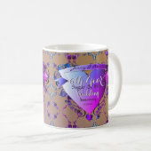 Mug 6e anniversaire Mariage Roses de l'Améthyste (Devant droit)