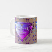 Mug 6e anniversaire Mariage Roses de l'Améthyste (Devant gauche)
