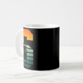 Mug 6e anniversaire Plage Retro Été Thème 6 ans (Devant gauche)