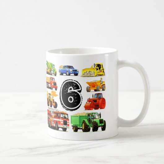 Mug 6ème anniversaire de grands camions (Droite)