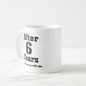 Mug 6ème Anniversaire (drôle) (Devant gauche)