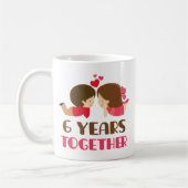 Mug 6ème Cadeau d'anniversaire pour elle (Gauche)