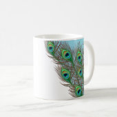 Mug 6th Anniversary Peacock Feather Customizable (Devant droit)