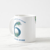 Mug 6th Anniversary Peacock Feather Customizable (Devant gauche)