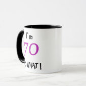 Mug 70 alors Quel Amusant Inspirationnel 70e anniversa (Devant gauche)