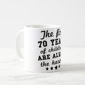 Mug 70 ans de soixante-dixième anniversaire d'enfance (Devant gauche)