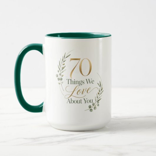 Mug 70 choses que nous aimons chez maman (Gauche)