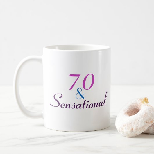 Mug 70 et Sensational 70th Birthday Classy Gift (Avec donut)
