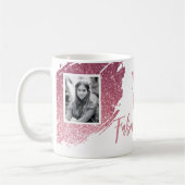 Mug 70 & Fabulous Pink Glitter 2 Photo 70th Birthday (Gauche)