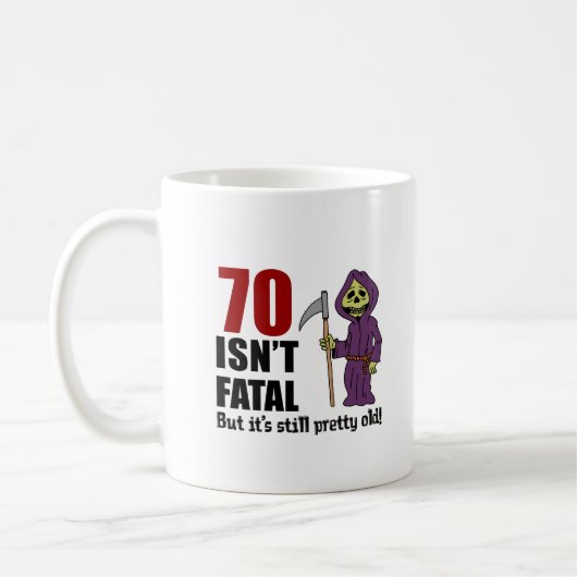 Mug 70 n'est pas mortelle mais toujours vieille fauche (Gauche)