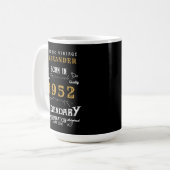 Mug 70e anniversaire 1952 Nom Legendary Black Gold Gra (Devant gauche)
