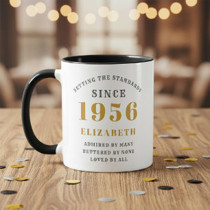 Mug 70e anniversaire 1956 Ajouter un nom Élégant