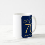 Mug 70e anniversaire Blue Gold (Devant droit)