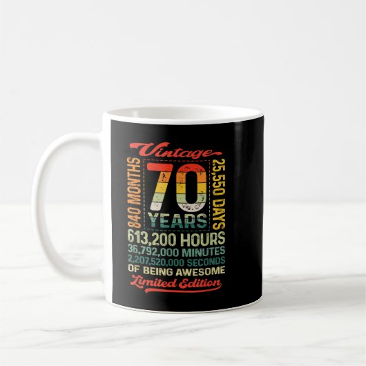 Mug 70e anniversaire de Vintage (Gauche)
