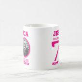 Mug 70e anniversaire double face photo nom rose (Centre)