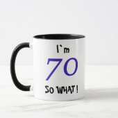 Mug 70e anniversaire drôle cadeau 70 Alors quel devis (Gauche)