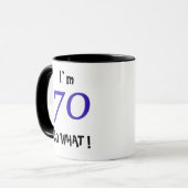 Mug 70e anniversaire drôle cadeau 70 Alors quel devis (Devant gauche)