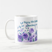 Mug 70e anniversaire Grandma Flowers Aimer Élégant Flo (Gauche)