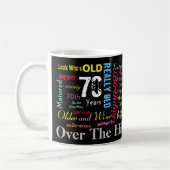 Mug 70e anniversaire heureux en style Graffiti (Gauche)