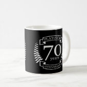 Mug 70e ANNIVERSAIRE Mariage PLATINUM (Devant droit)