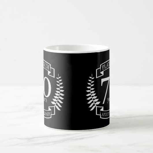 Mug 70e ANNIVERSAIRE Mariage PLATINUM (Centre)