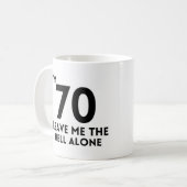 Mug 70e anniversaire Mignonne fête de 70 ans (Devant gauche)