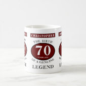 Mug 70e anniversaire Red Genuine Legend Ajouter votre (Centre)