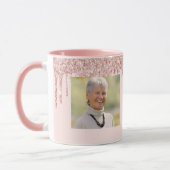 Mug 70e anniversaire rose or parties scintillant goutt (Gauche)